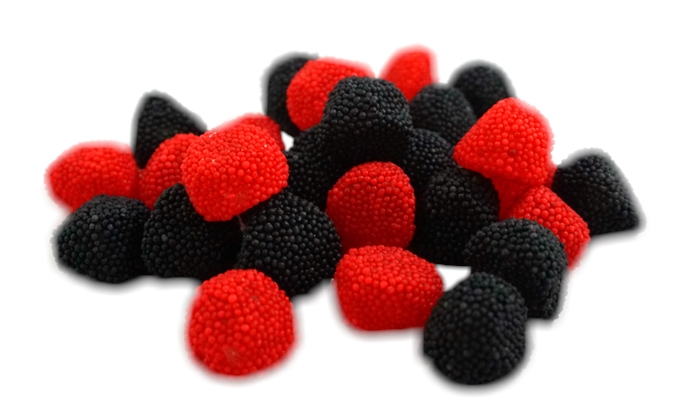 BLACKBERRY AND RASPBERRY GUMS