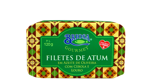FILETES DE ATUM EM AZEITE COM CEBOLA E LOUREIRO BRIOSA